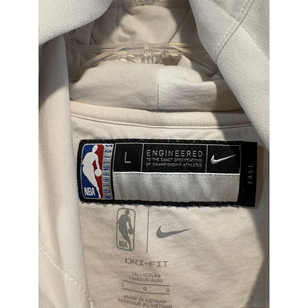 Nike Dri-Fit NBA Authentics Phoenix Suns Sleeveless Hoodie Cream Mens Large Tall